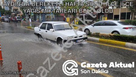 Aydın’da Bereketli Hafta Sonu: İlçe İlçe Yağış Miktarları Belli Oldu