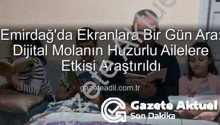 Emirdağ’da Dijital Mola: Şehit Muhammet Tufan Ortaokulu’ndan ‘Ekranlara Bir Gün Ara’ Uygulaması