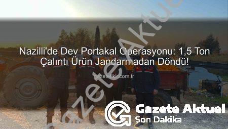 Nazilli’de Dehşete Düşüren Portakal Hırsızlığı: Jandarma 1.5 Tonluk Vurgunu Önledi, Şüpheliler Yakalandı