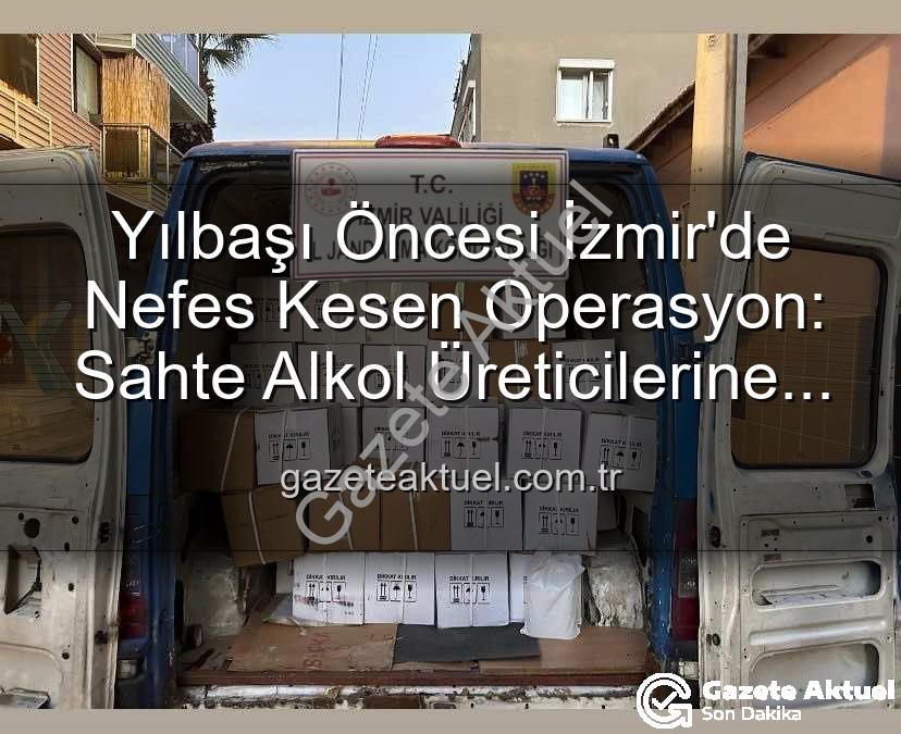 sahte alkol operasyonu - Yılbaşı Öncesi İzmir'de Nefes Kesen Operasyon: Sahte Alkol Üreticilerine Darbe!