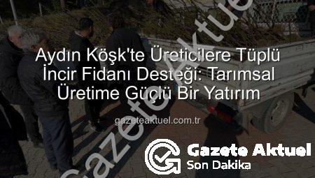 Aydın Köşk’te Üreticilere Tüplü İncir Fidanı Desteği: Tarımsal Üretime Güçlü Bir Yatırım