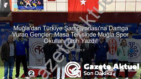 Muğla’dan Türkiye Şampiyonası’na Damga Vuran Gençler: Masa Tenisinde Muğla Spor Okulları Tarih Yazdı!