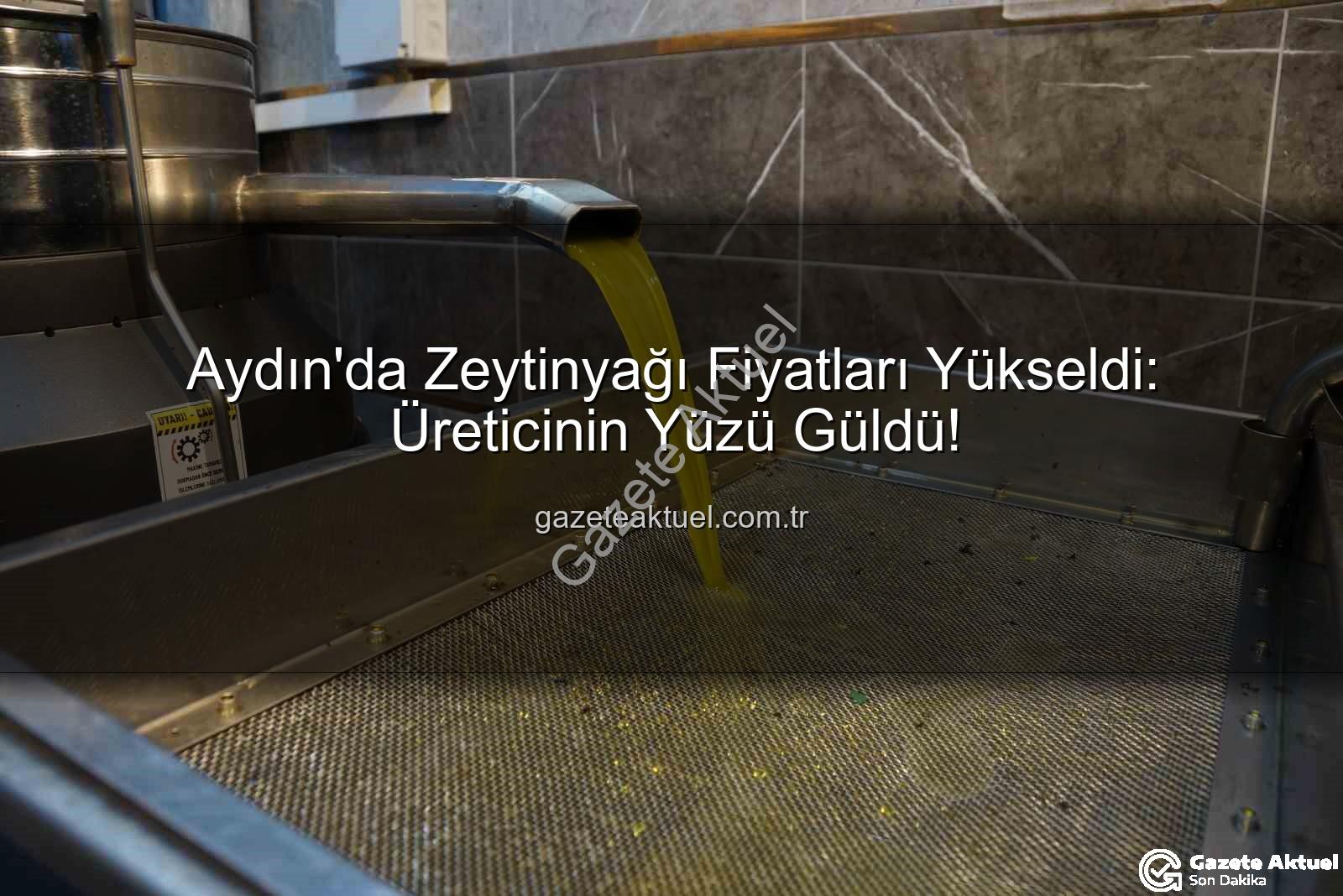 zeytinyağı fiyatları - Aydın'da Zeytinyağı Fiyatları Yükseldi: Üreticinin Yüzü Güldü!
