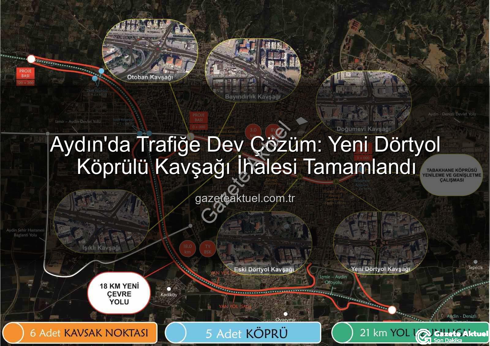 Yeni Dörtyol Kavşağı - Aydın'da Trafiğe Dev Çözüm: Yeni Dörtyol Köprülü Kavşağı İhalesi Tamamlandı